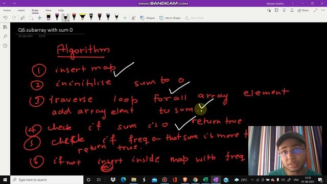 part14|subarraypart4(code):Q6 Return True if subarray with sum 0|| step 0 :dsa смотреть онлайн