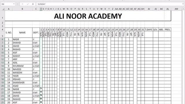 How to make attendance sheet in EXCEL | MS-OFFICE 2019 смотреть онлайн