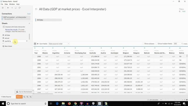 Tableau in Two Minutes - Using the Data Interpreter to Clean Data смотреть онлайн
