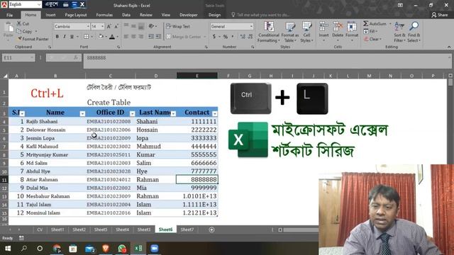 ctrl+L Excel Shortcut 14 #Shahani Rajib смотреть онлайн