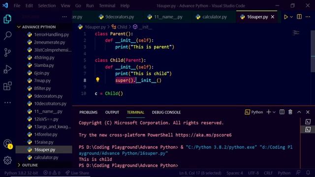 Advance Python tutorial in Hindi | Part - 16 | super() in Python | OOP смотреть онлайн