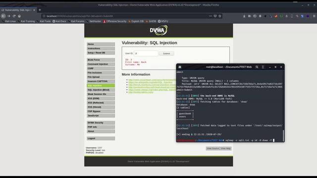 DVWA || SQL Injection Full Exploitation Step By Step || смотреть онлайн