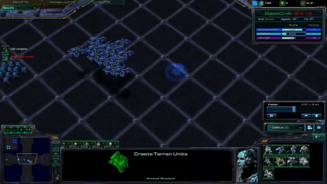 Starcraft 2 BattleCraft 1v2 Gameplay Custom Map смотреть онлайн