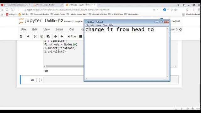 Complete code of Link list Python | Jupyter Notebook смотреть онлайн