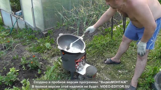 Обжиг казана. Как правильно обжигать казан. смотреть онлайн