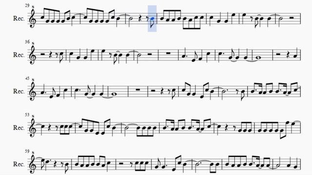 Recorder Sheet Music: How to play Elastic Heart by Sia смотреть онлайн