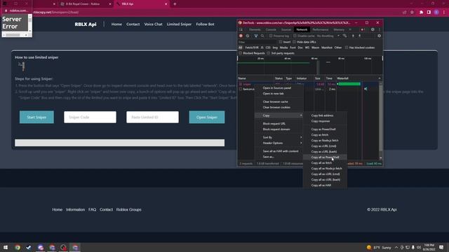 HOW TO SNIPE LIMITEDS ON ROBLOX FOR CHEAP WORKING 2022! смотреть онлайн