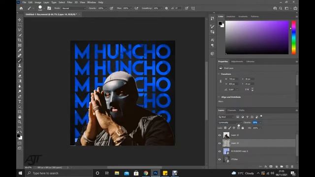 M Huncho Album Cover Speed Art - Photoshop смотреть онлайн