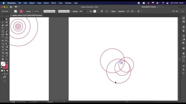 Рисуем рыбку с помощью золотого сечения в Adobe Illustrator || Урок 38 смотреть онлайн