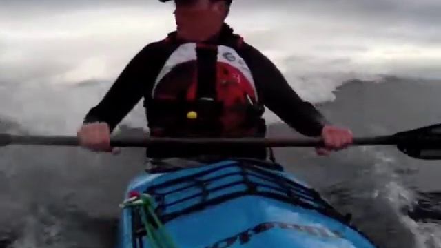 Kayak Surfing A Freighter Wave In Seattle 4/25/12