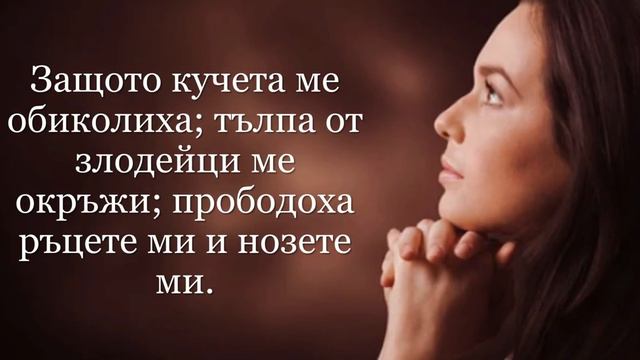 МОЛИТВЕН ПСАЛОМ 22 смотреть онлайн