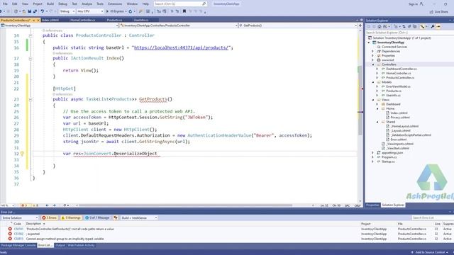 Call Web API With Bearer Token From ASP.NET Core MVC Application | JWT Authentication | Part-2 смотреть онлайн