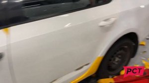 Снятие пленки после работы в такси. Желток!