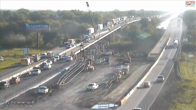 I-10 West before Henderson closed due to fallen crane смотреть онлайн