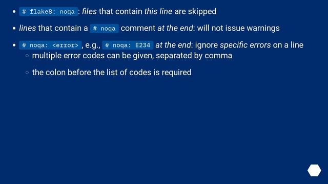 What does '# noqa' mean in Python comments? смотреть онлайн