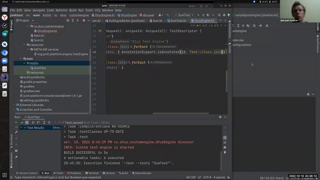 Создание тестового фреймворка на Kotlin DSL и JUnit Platform // занятие курса «Kotlin QA Engineer» смотреть онлайн