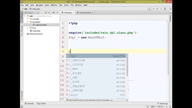 RainTPL PHP Templating Engine смотреть онлайн