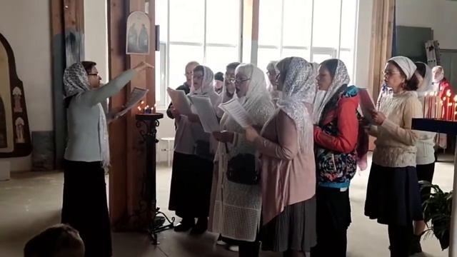 Участие любительского хора в Божественной Литургии в строящемся морском храме в Санкт-Петербурге202