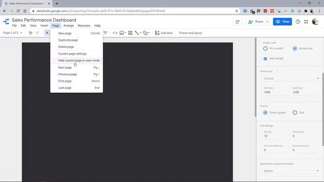 Managing Page Settings [add] [rename] [delete] in Google Data Studio [GDS] смотреть онлайн
