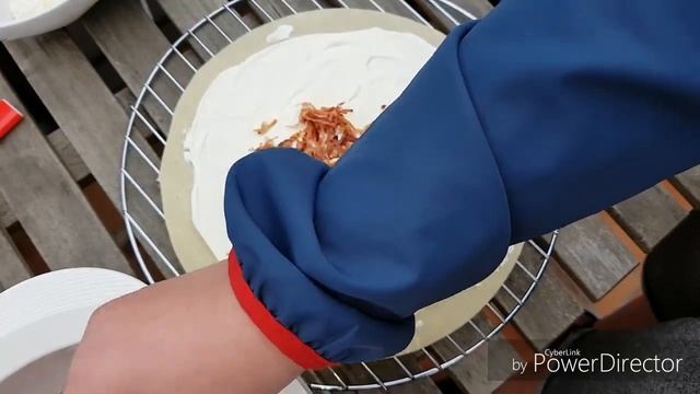 Готовим Пылающий пирог на углях  (Flammkuchen)