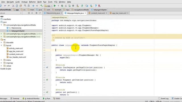 Android Studio: Use Navigation Drawer with Tabs смотреть онлайн