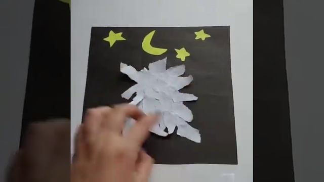 Аппликация из рваной бумаги. смотреть онлайн