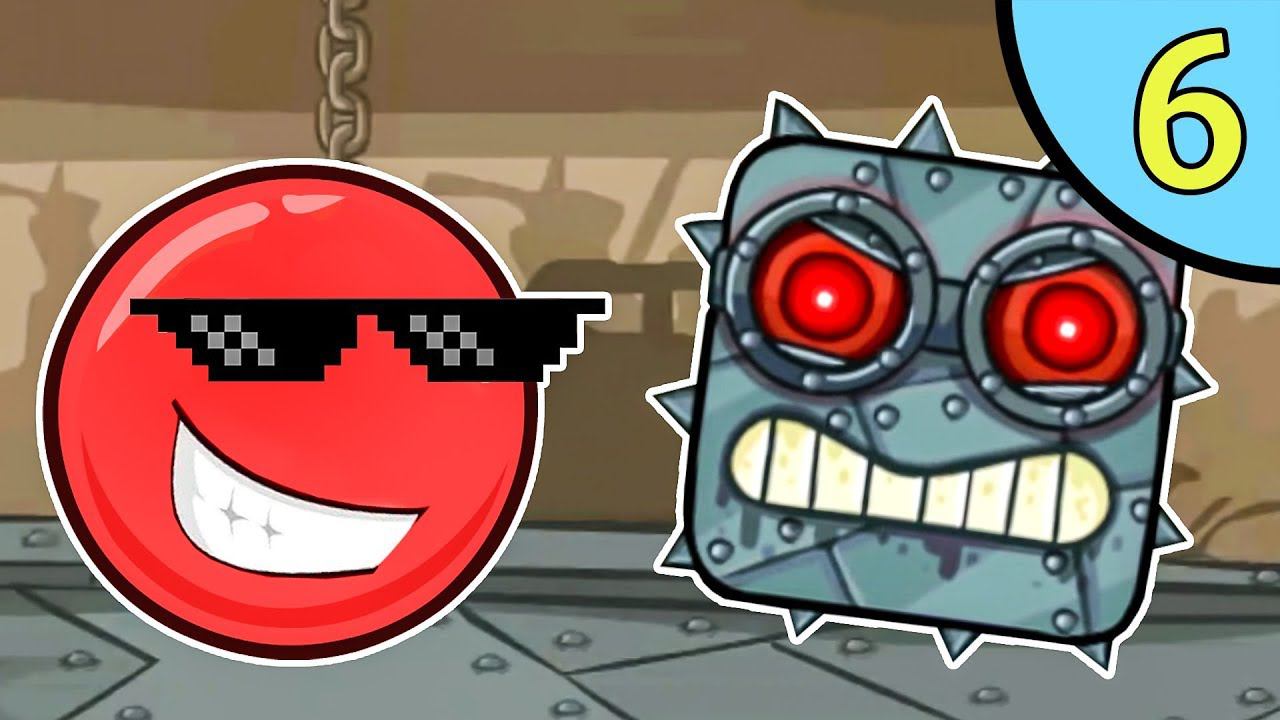 Несносный КРАСНЫЙ ШАР против чёрного квадрата #6. Мультик ИГРА для детей Red Ball 4 на Игрули TV смотреть онлайн