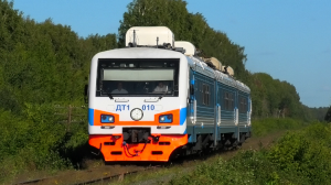 Служебный дизель-электропоезд ДТ1-010 на малодеятельной ветке Тавда - Егоршино