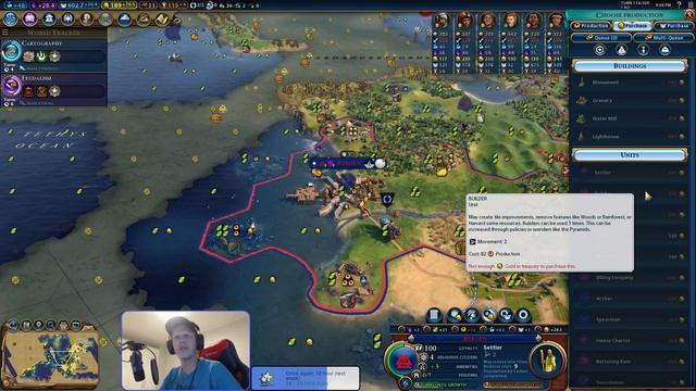 Part 3, lets play Norway! Civilization VI on Immortal (7)! смотреть онлайн