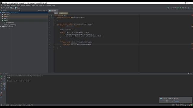 Java #17 Tutorial - Check if Sentence or Word is a Palindrom | IntelliJ IDEA смотреть онлайн