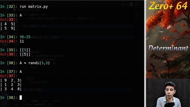Python Determinant Z+64 || دترمینان смотреть онлайн