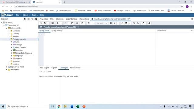How To Create a Database - Make a Database in pgAdmin Using PostgreSQL смотреть онлайн