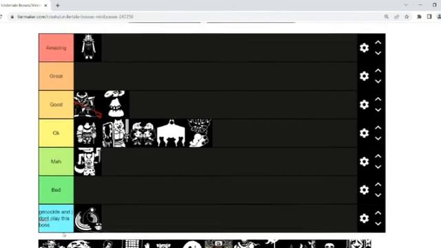 undertale tier list смотреть онлайн