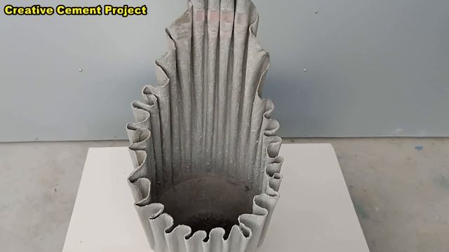 DIY - Cement / Unique and beautiful flower pot made from cement with rags смотреть онлайн
