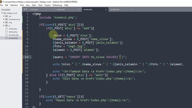 CRUD PHP MySQL - 06 - Create dan Delete Data смотреть онлайн