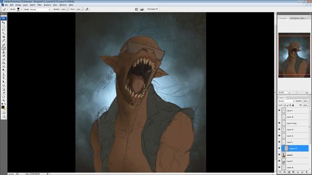 Paint A Monster In Photoshop With Dave Rapoza - Part 1