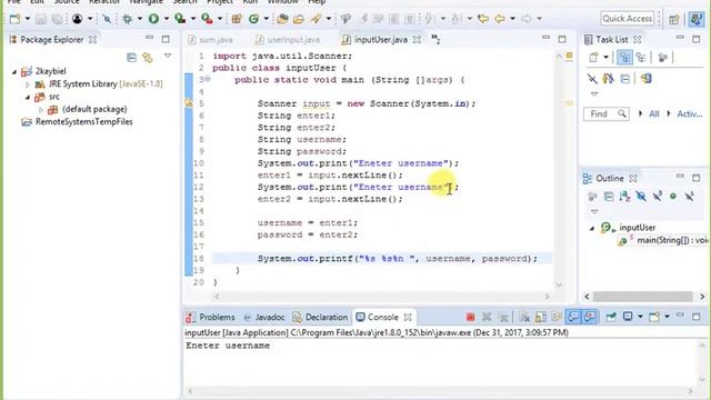 program to accept user input(String) using java - 6 смотреть онлайн
