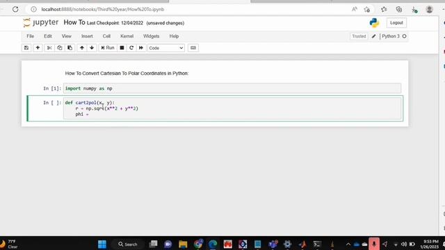 ✅ How To Convert Cartesian To Polar Coordinates In Python ? смотреть онлайн