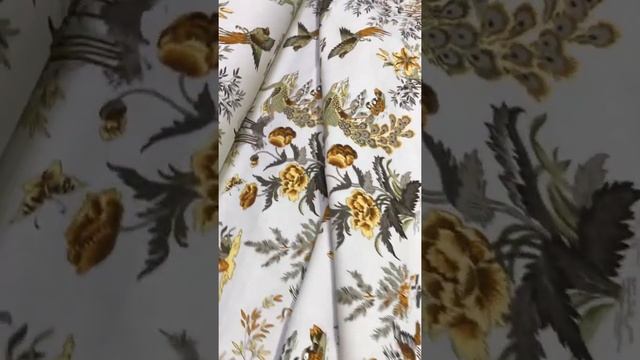 Желтые шторы в детскую с птицами! Хлопок с Тефлоном, салон штор Арсиан Текстиль смотреть онлайн