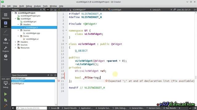 Qt Custom Widget - VListWidget