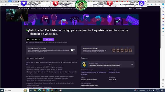 ✅ LINEAGE 2 CLASSIC 🎁 CODE FREE CODIGO GRATIS 😲 смотреть онлайн
