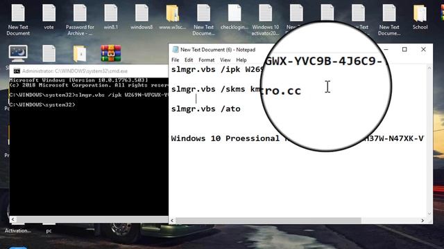 Activate Windows 10 Pro Free 2019 I Command Prompt only смотреть онлайн