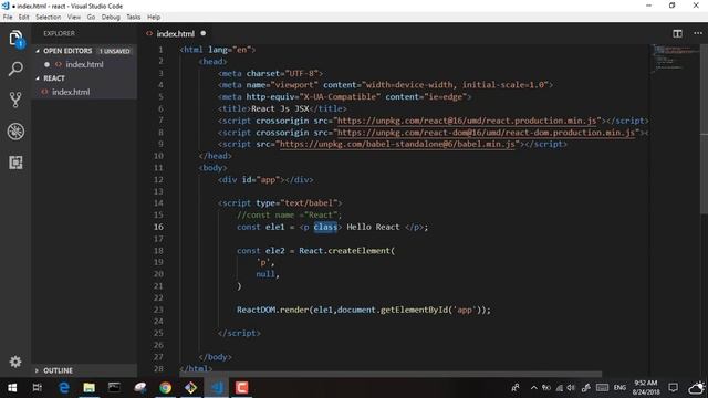 5 - ( React Js Tutorial ) What is JSX - وكيفية كتابتها JSX شرح ما هو الـ ? смотреть онлайн