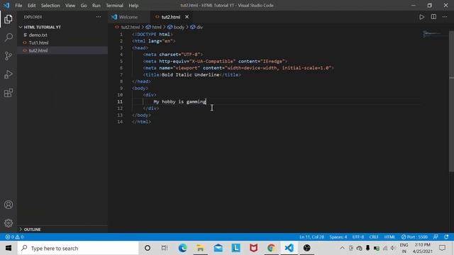 How to Make a Text Bold , Italic , Underline In HTML II BGN360 II Bhaskar Ganguly Neogi смотреть онлайн