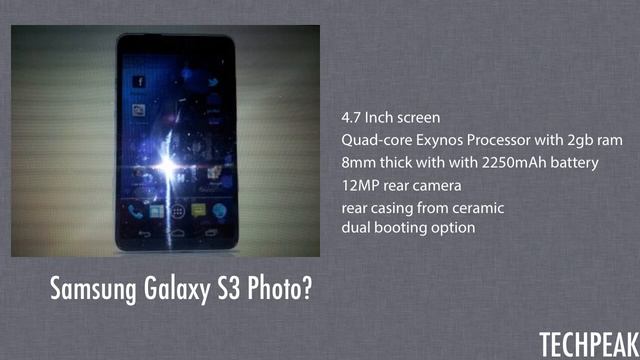 Samsung galaxy S3 PHOTOS leaked SPECS known смотреть онлайн