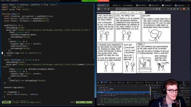 React Reactiation - API's with XKCD смотреть онлайн