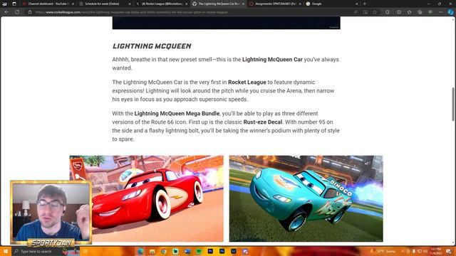 *NEW* Lightning McQueen Bundle In Rocket League!! - Rocket League Update