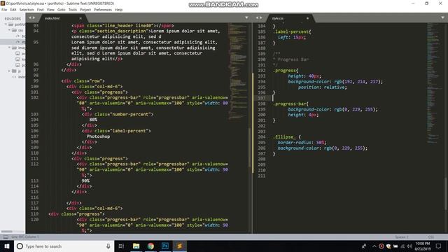 Create your first website using bootstrap from Zero - Part 3 (Customize progress bar -css) смотреть онлайн