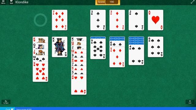 Classic\Klondike: Medium - Earn a score of 410 смотреть онлайн