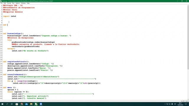 Try Except:/python/Index/ Analizando el comportamiento de Control de Excepciones смотреть онлайн